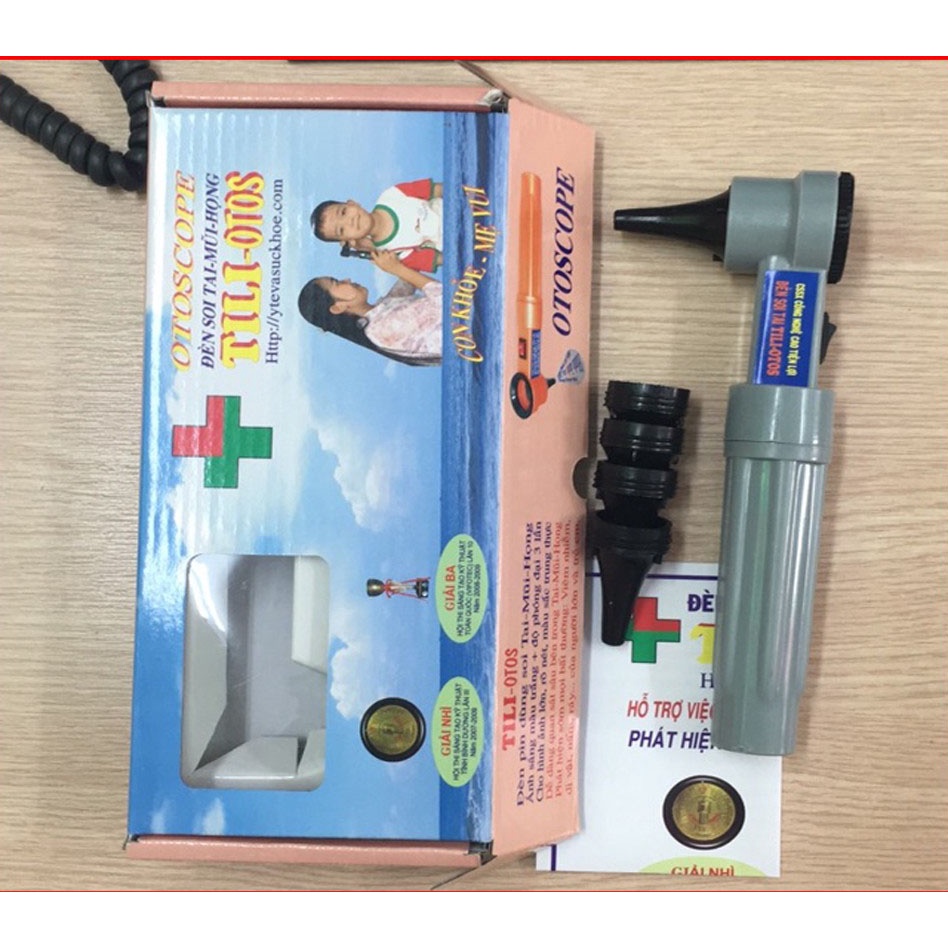 Đèn Soi Tai, Mũi, Họng TILI-OTOS Gia Đình, Phòng Khám + Kèm Pin [BH 1 Năm]