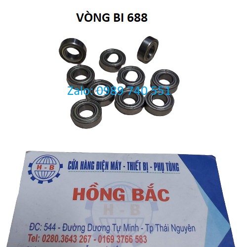 02 Vòng bi 688 RBI - Vòng bi thay thế cho bạc quạt