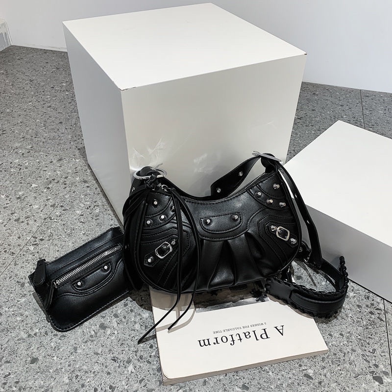 Túi xách 3 chi tiết balen quai chéo dáng balen