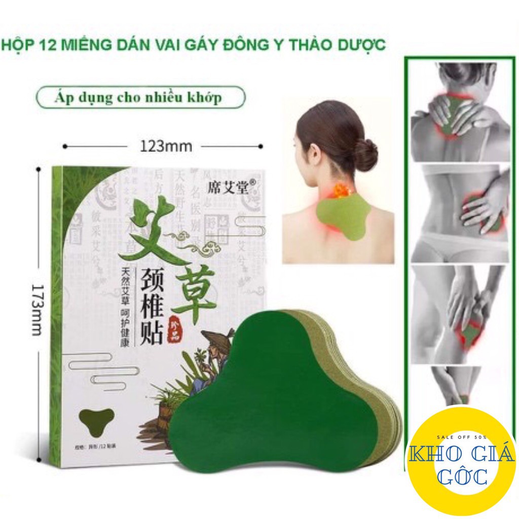 Miếng dán ngải cứu giam đau vai gáy xương khớp cực hiệu quả.