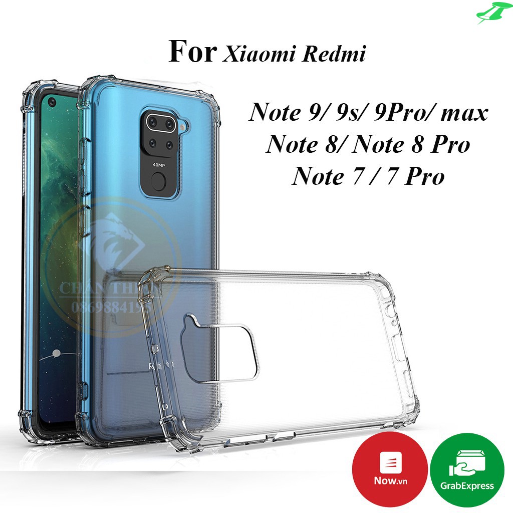 Ốp Lưng Redmi Note 7 / Note 7 Pro / Note 8 / Note 8 Pro / Note 9 / Note 9s / Pro/ Promax Trong Suốt - Chống Sốc