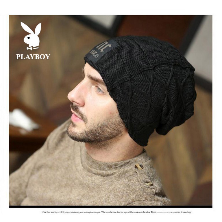 Mũ len nam thời trang phong cách châu Âu, chùm tai chống rét cực tốt