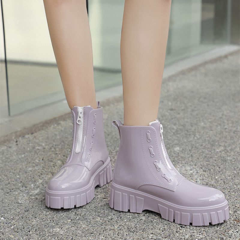 Ủng Đi Mưa Cổ Thấp Đế Dày Chống Trượt Thời Trang Phong Cách Hàn Quốc