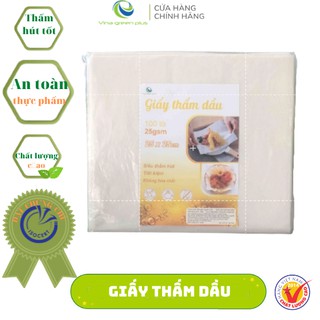 Giấy thấm dầu thực phẩm 100 tờ - giấy thấm hút dầu mỡ chiên rán