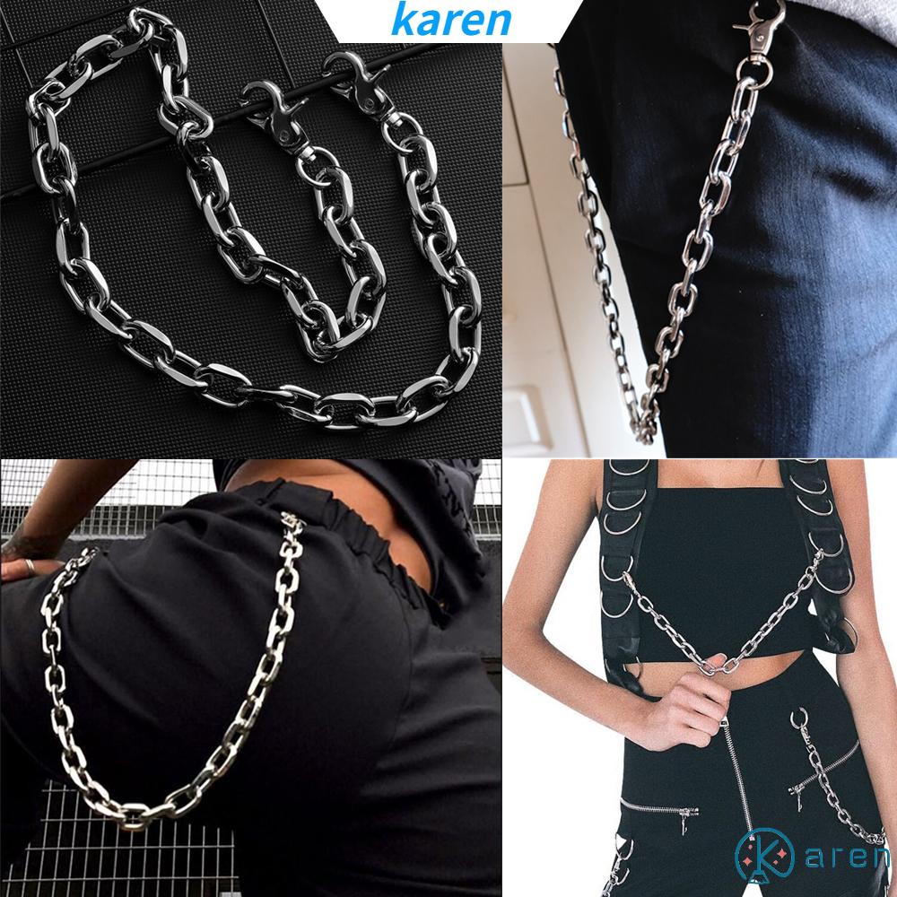 Chuỗi dây xích bằng thép không gỉ đeo trang trí quần phong cách hip hop cá tính
