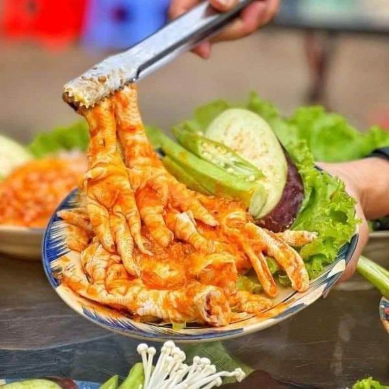 CHÂN GÀ RÚT XƯƠNG ƯỚP SA TẾ . 500g