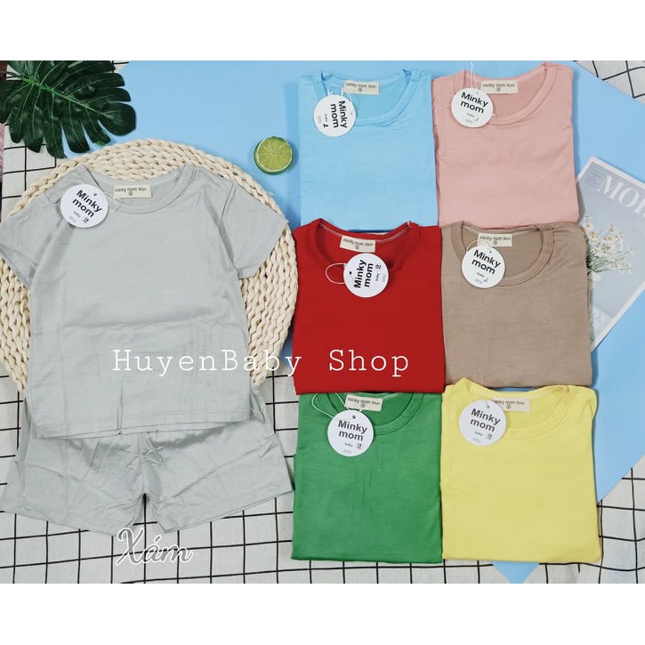 Bộ Cộc Tay Cho Bé FREE SHIPBộ thun lạnh Minky Mom Cộc Tay Cho Bé, Mềm mịn, Thấm Mồ Hôi ,Co Dãn Tốt (M03)