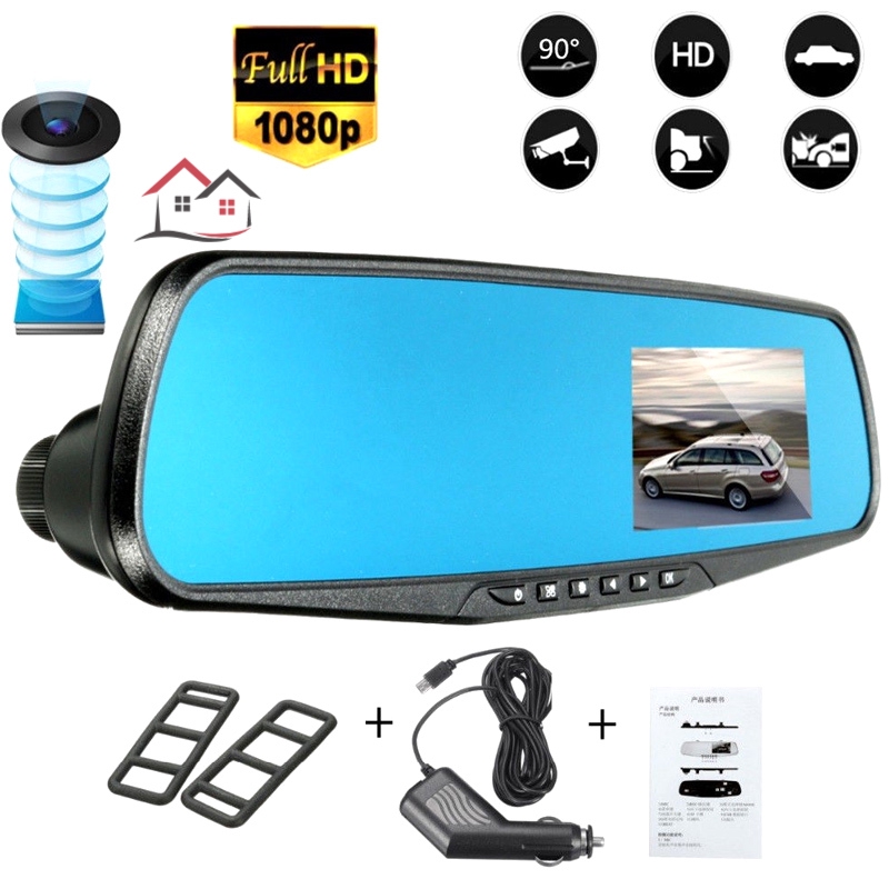 Camera hành trình màn hình lcd 2.8 inch tích hợp gương chiếu hậu tiện dụng cho xe hơi