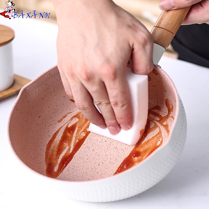 Chảo / nồi / quánh sâu lòng 18cm phủ ceramic chiên rán chống dính đáy từ vân tổ ong