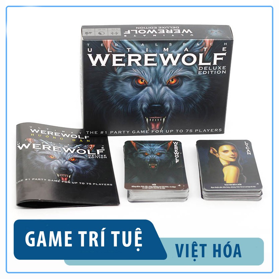 Bộ bài Ma Sói Ultimate Deluxe phiên bản tiếng Việt 78 lá - Board Game nhập vai chơi theo nhóm 5 - 75 người