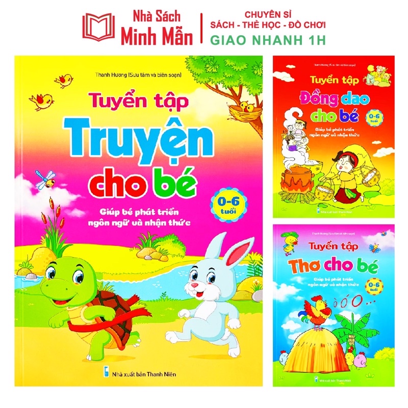 Sách - Combo Tuyển Tập Đồng Dao – Thơ – Truyện Cho Bé Từ 0-6 Tuổi