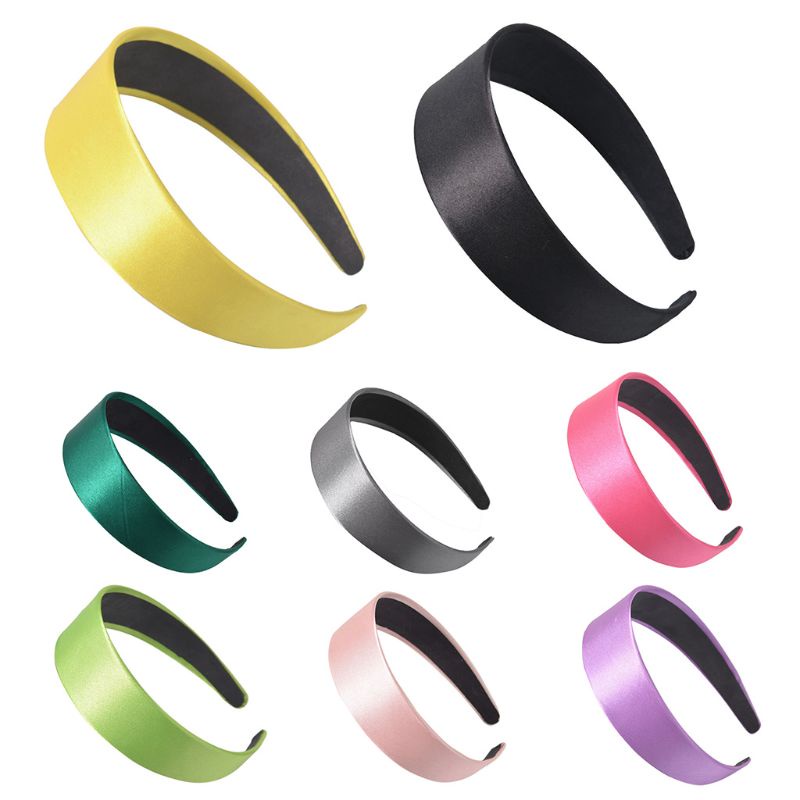 Băng Đô Cài Tóc Nhựa Bản Rộng Màu Sắc Ngọt Ngào Đơn Giản Phong Cách Retro