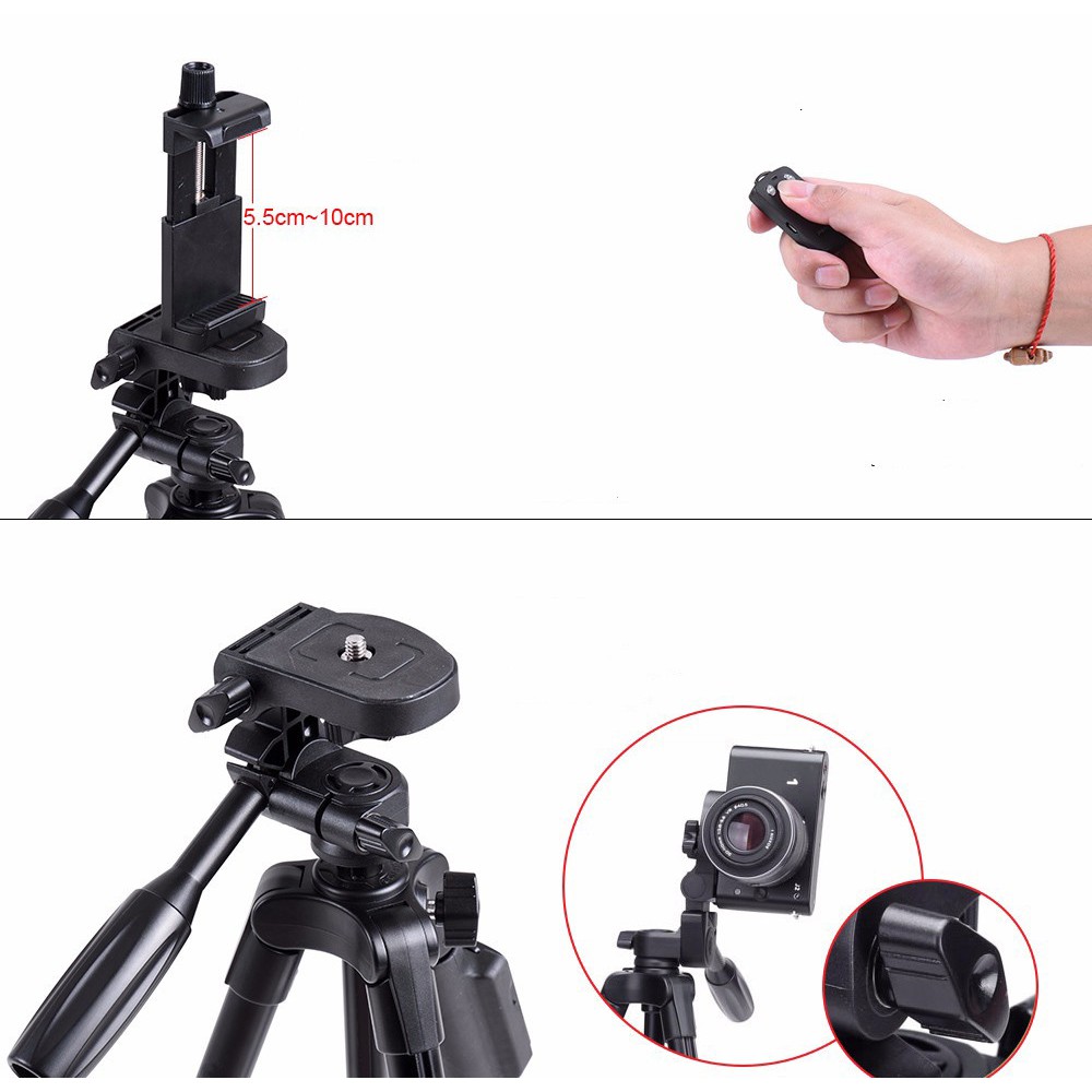 [Chân chụp ảnh] Chân đế Tripod Bluetooth cho điện thoại và máy ảnh TTX - 6218 (Kèm túi đựng và remote bluetooth) | BigBuy360 - bigbuy360.vn