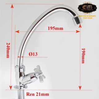 VÒI RỬA CHÉN LẠNH EUROLIFE EL-VCN03