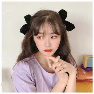 kẹp tóc, buộc tóc nơ nhung mùa đông