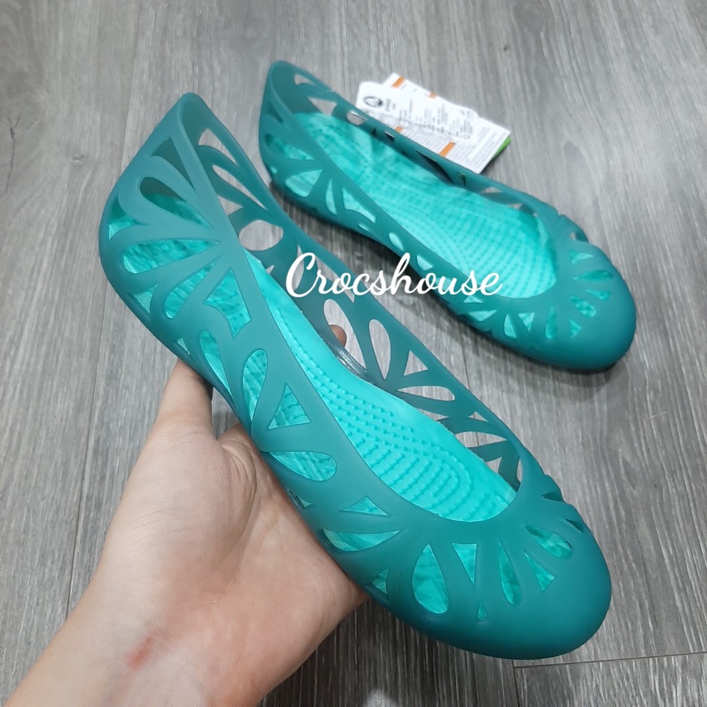 Giày crocs nữ búp bê adrina đi mưa, giày búp bê nữ crocs adrina nhựa siêu nhẹ - Cross house