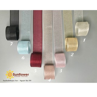 Set 5m ruy băng voan viền Hàn Quốc size 38mm