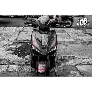 [D4B-Tem chuẩn xịn] Tem trùm xe Air Blade 2016 Black London Redline