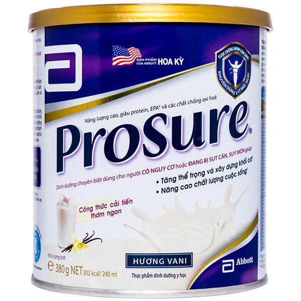 Sữa Bột Prosure Vani Hộp Thiếc 380g