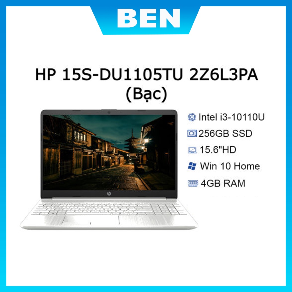Máy tính laptop HP 15s-fq2558TU (46M26PA) (i7 1165G7/8GB RAM/512GB SSD/15.6 HD/Win10/Bạc) 2Z6L3PA