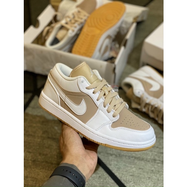 GIÀY JD1 LOW WHITE TAN GUM LAI AU