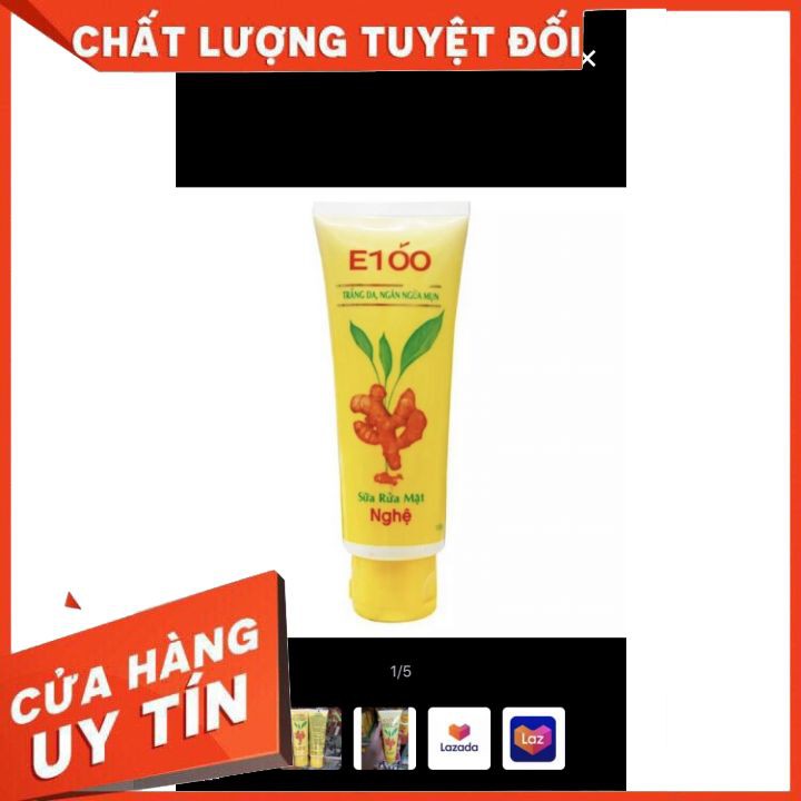 Chính hãng🌳🌳🌳Sữa rửa mặt E100 Nghệ🌳🌳🌳 Ngừa mụn  sáng da ,giảm nhờn ,dành cho moi loaij da🌳🌳🌳🌳🌳🌳