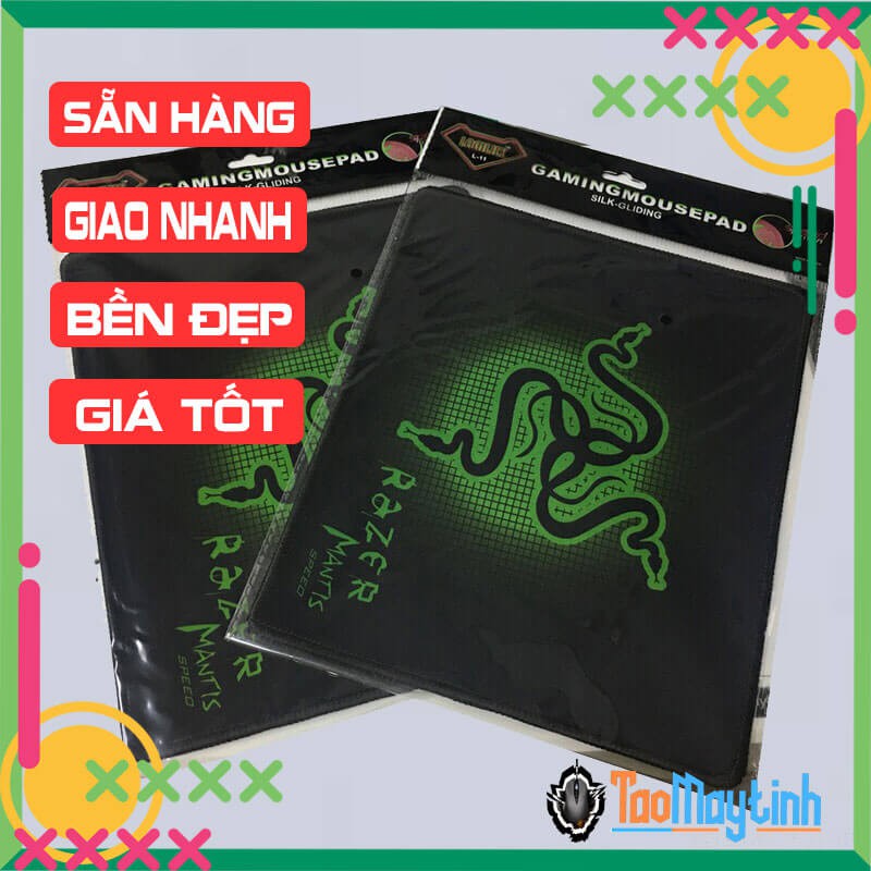 Lót chuột Razer kích thước 25*21cm - Mouse Pad Razer Chơi Game Giá Rẻ - Lót chuột máy tính đẹp Dùng cho Văn phòng