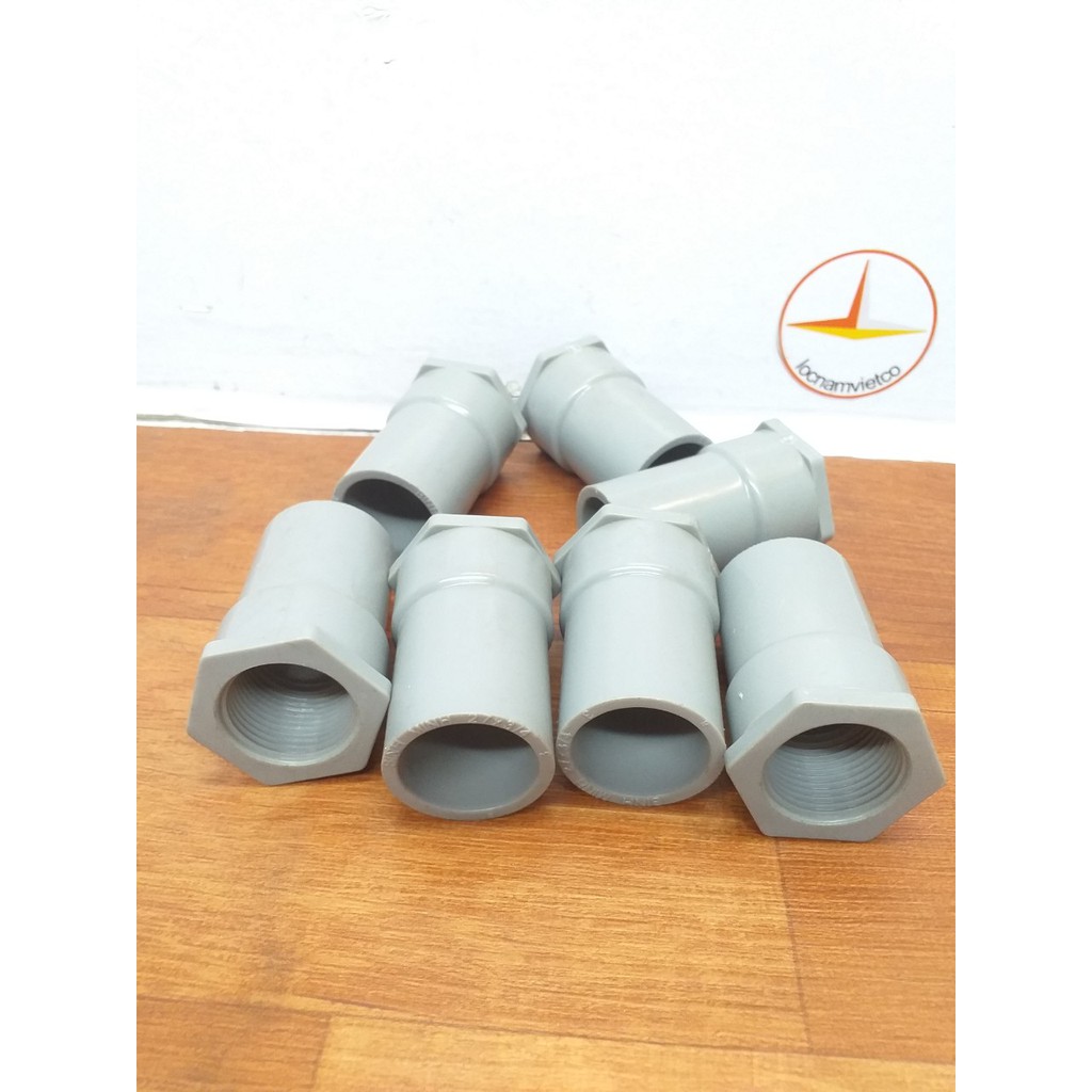 Nối ren trong Pvc phi 27 Bình Minh _ 10 cái