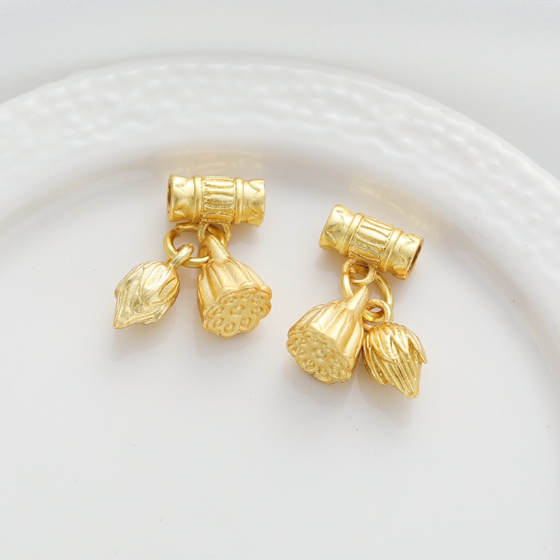 hạt charm Hạt Làm Trang Sức Hình Trái Tim Màu Vàng 18k Sang Trọng Chất Lượng Cao