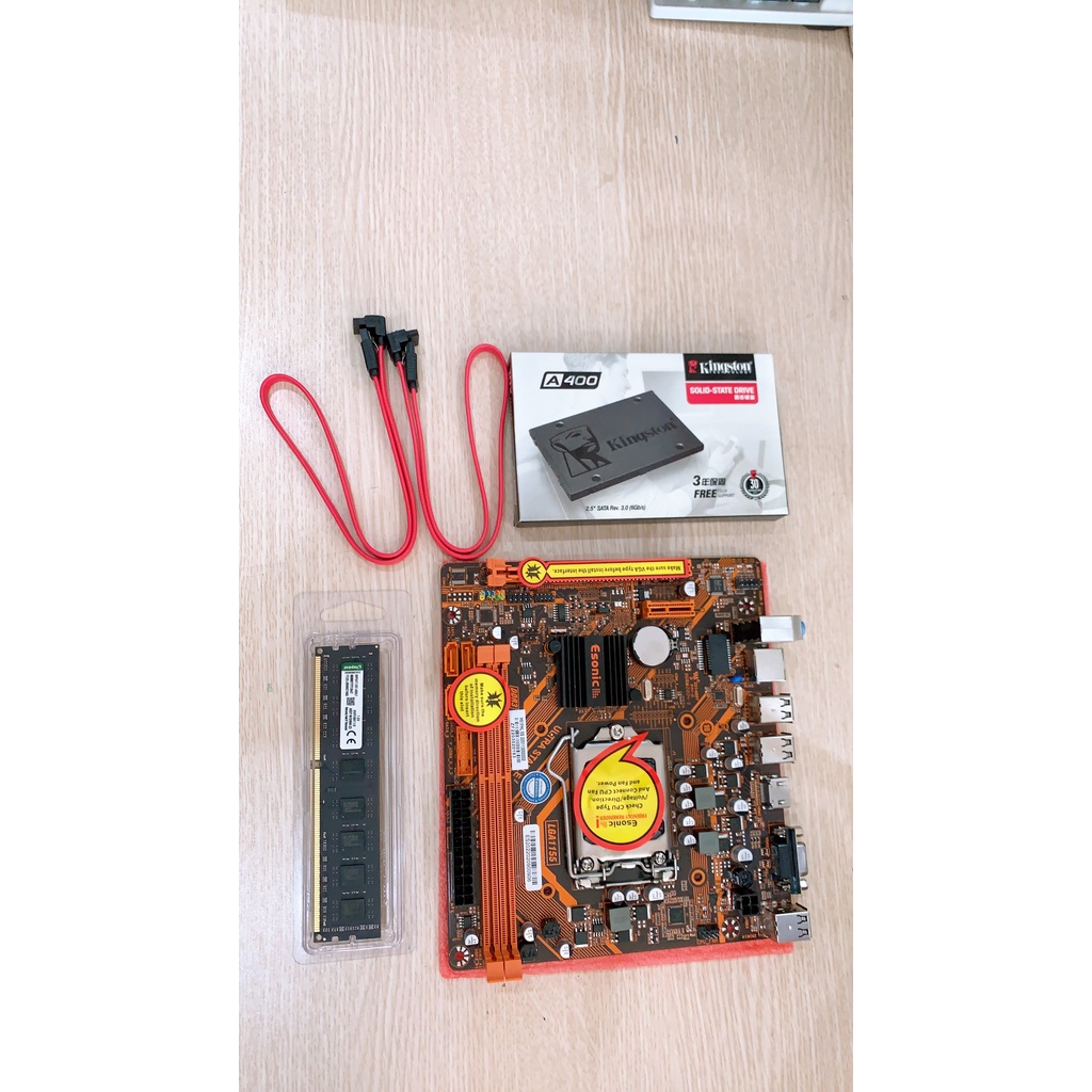 Combo Main h61 Esonic và ram 8gb bus 1600 kingston bảo hành 36 tháng