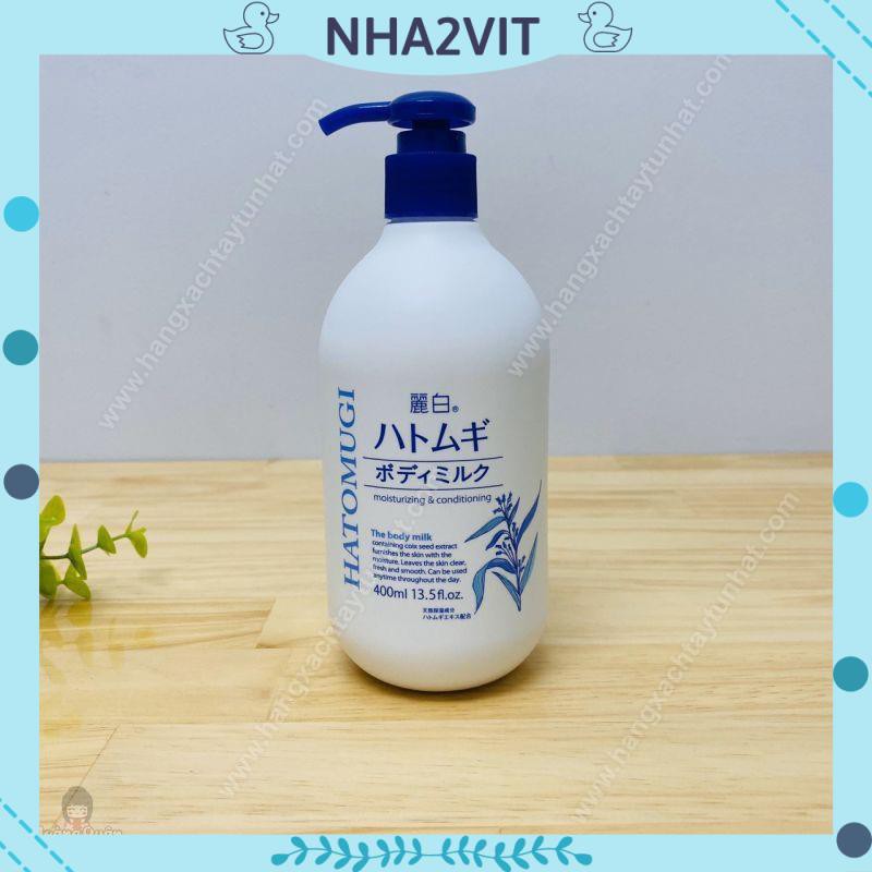 (400ml) Sữa dưỡng thể trắng da Hatomugi Body Milk