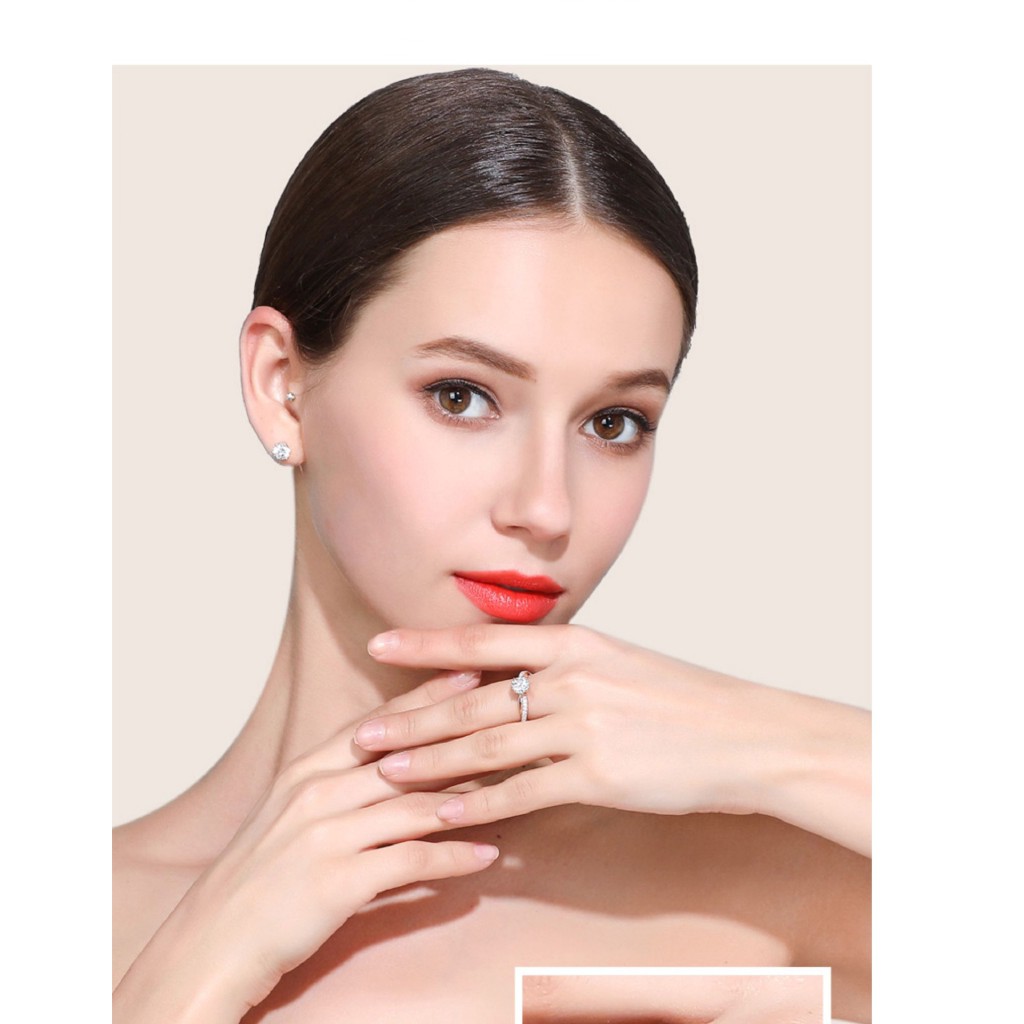 Nhẫn Đeo Tay Kim Loại Đính Đá Màu Thanh Lịch Cho Nữ