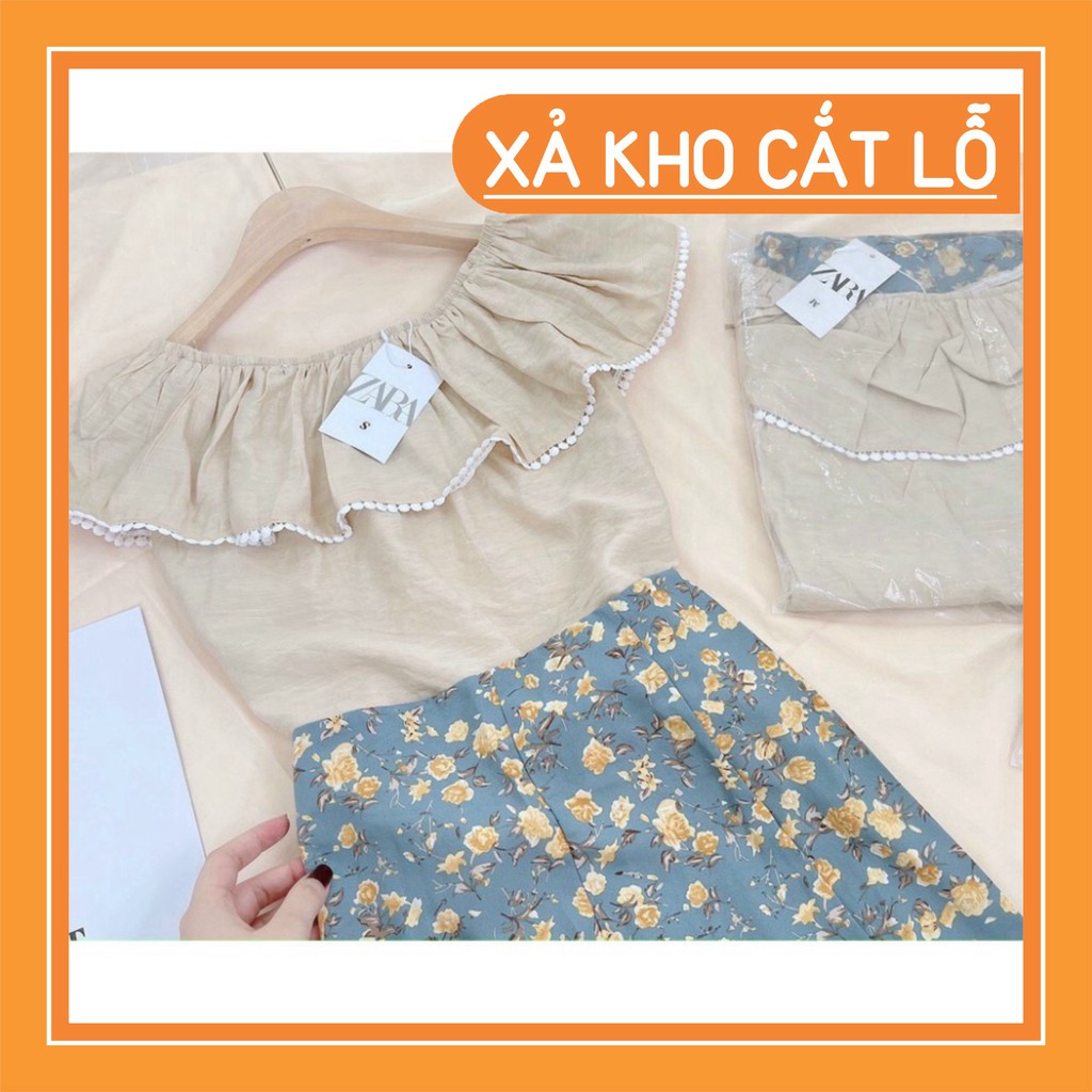 SET ÁO BÈO MIX CHÂN VÁY HOA VINTAGE