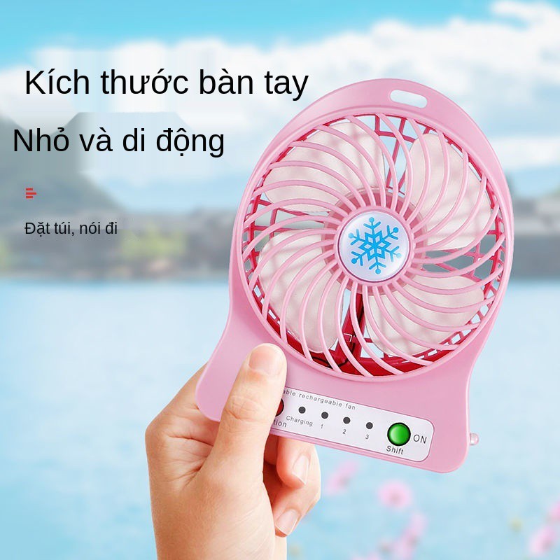 quạt nhỏ usb mini cầm tay sinh viên có thể sạc lại giường ký túc xá máy tính để bàn di động câm