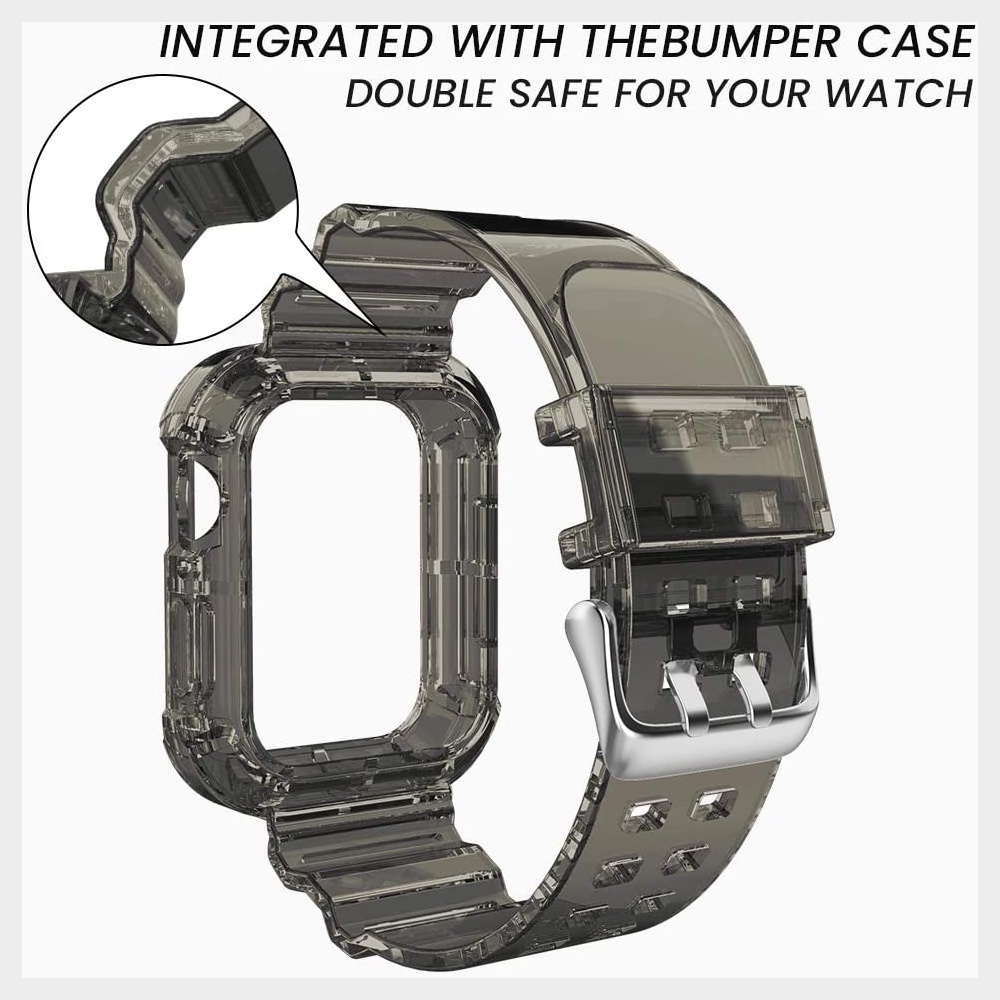 Dây Đeo Silicone Mềm Trong Suốt Cho Đồng Hồ Thông Minh iWatch band Series 7 6 5 4 3 2 1 38 Mm 42 Mm 40 Mm 44 Mm 41mm 45mm