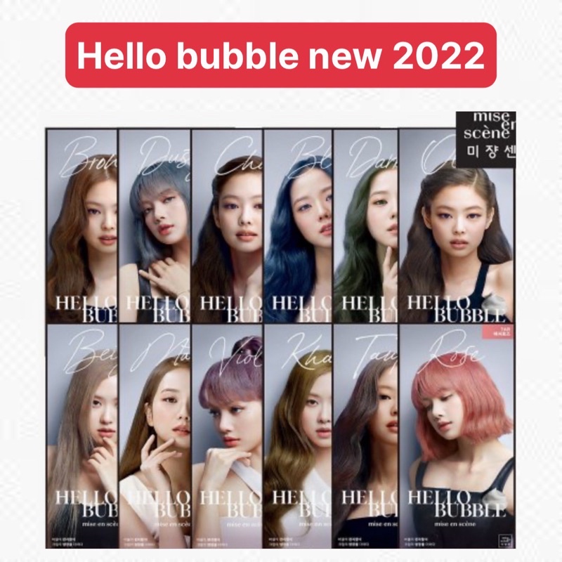 Thuốc nhuộm PHIÊN BẢN MỚI bọt biển Hello Bubble Mise en scene All New 2022 Hot Trend