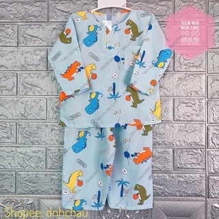 [size 6: 13-14kg] Đồ bộ tole lanh, quần áo cho bé trai tay dài quần dài - Tiệm nhà Nghi Linh