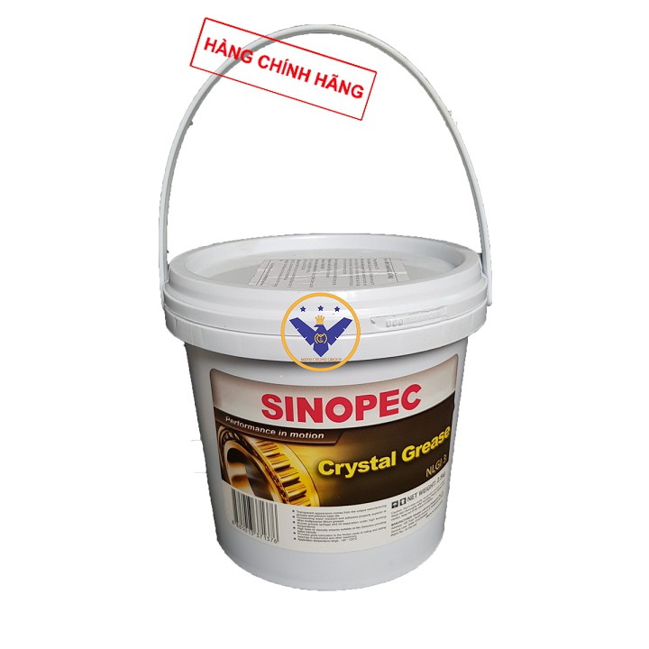 Mỡ bò bôi trơn chịu nhiệt Sinopec Crystal Grease NLGI 3 - hộp 2.5kg