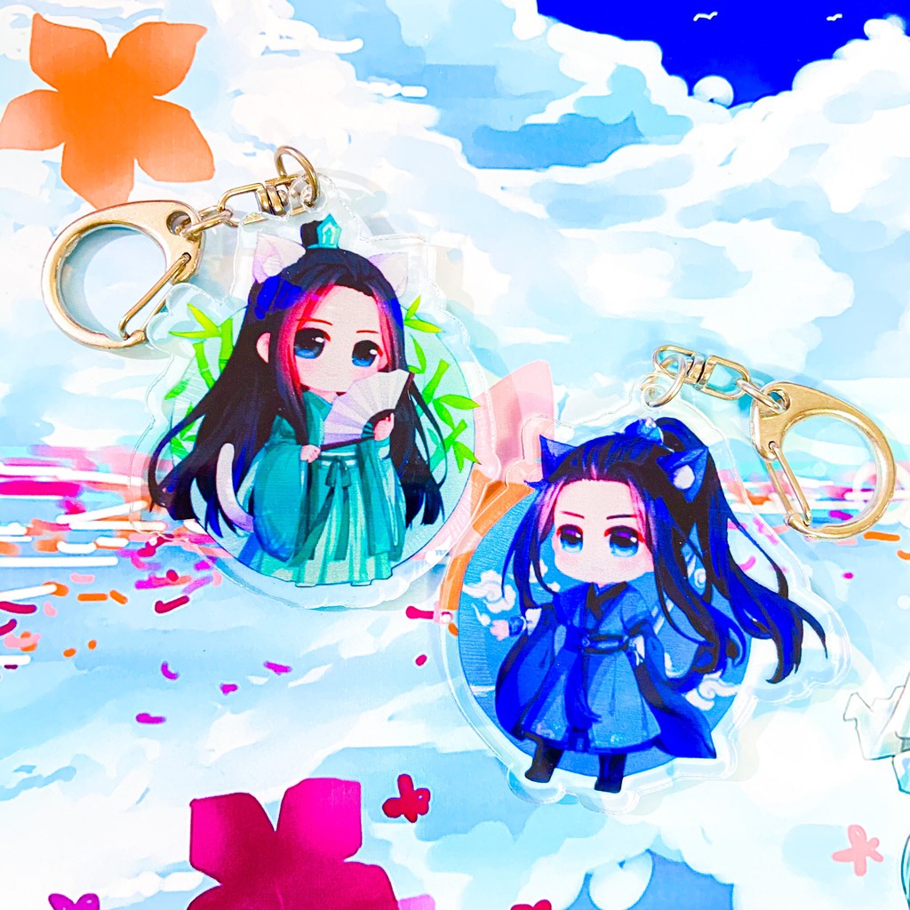 ( Mica trong acrylic ) Móc khóa MA ĐẠO TỔ SƯ Mặc Hương Đồng Khứu ver TAI MÈO anime chibi xinh xắn