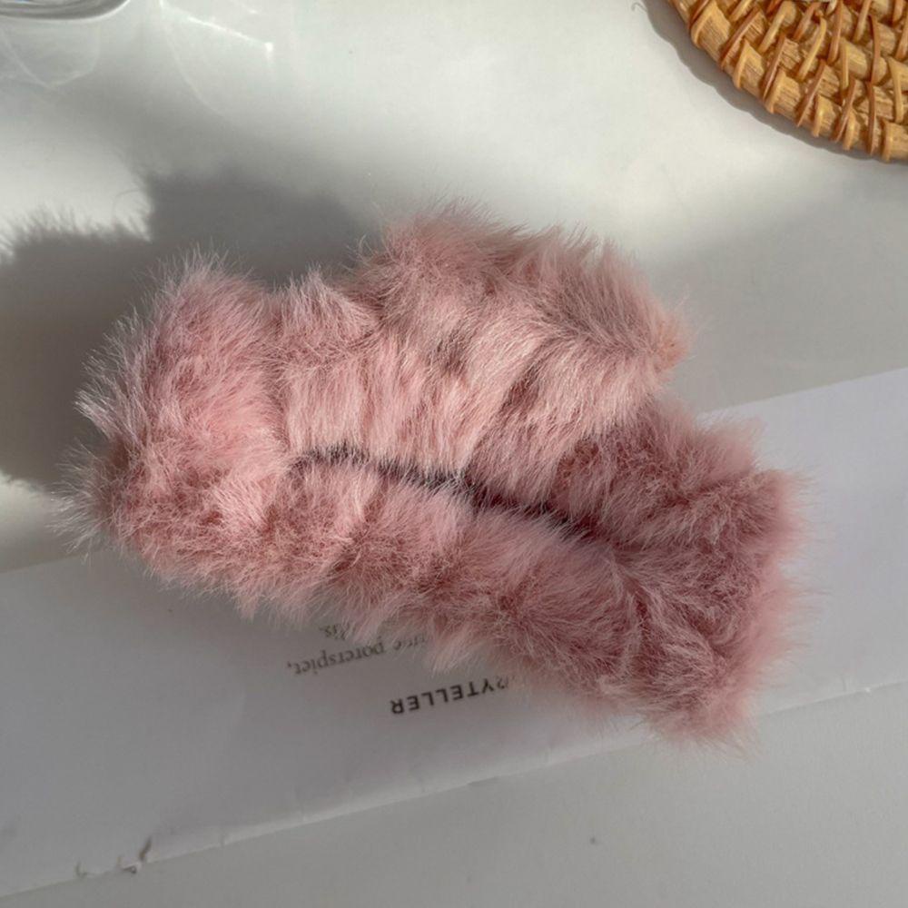 Kẹp Tóc Hình Chữ Nhật Màu Trơn Phong Cách Retro Thời Trang Thu Đông WMES15H