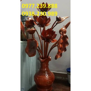 hoa sen gỗ hương, mít cao 90cm hàng đại