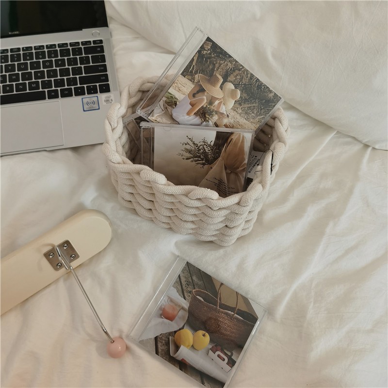Giỏ sợi đan đựng đồ đa năng tiện dụng