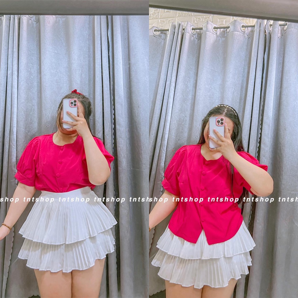 ÁO SƠ MI NÚT BỌC MÀU HỒNG