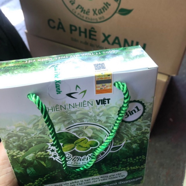 Combo 25hộp cà phê xanh thiên nhiên việt 10 gói ( Nửa thùng)