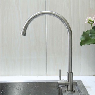 Vòi nước rửa chén lạnh Inox 304 phi ống 18mm