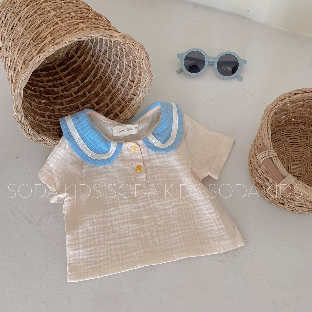 (Hàng thiết kế) Bộ xô thủy thủ bé trai - bé gái (2 màu)