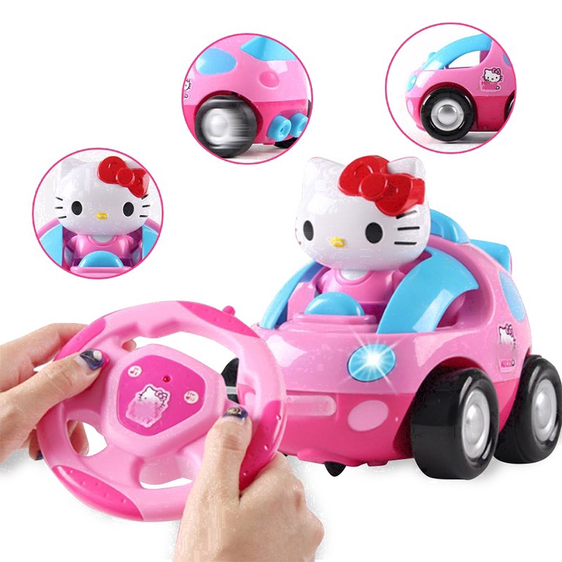 Đồ Chơi Xe Hơi Hello Kitty Có Đèn Và Nhạc Dễ Thương Cho Bé