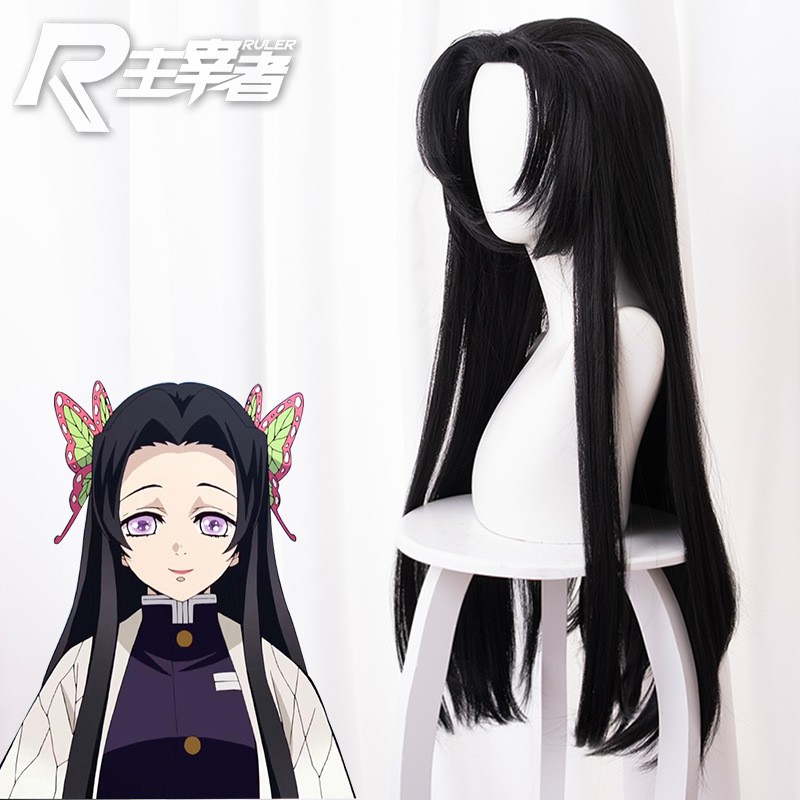 Dominator Ghost Blade Blade Butterfly Nana Hui Style Black styling long hair COS anime wig 487O