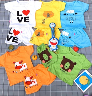Set 5 bộ cotton cộc tay cho bé