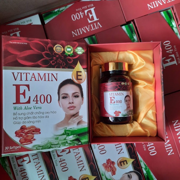 Vitamin E400 Tinh dầu thông đỏ - Hoa anh thảo - Hộp 30 viên cao cấp